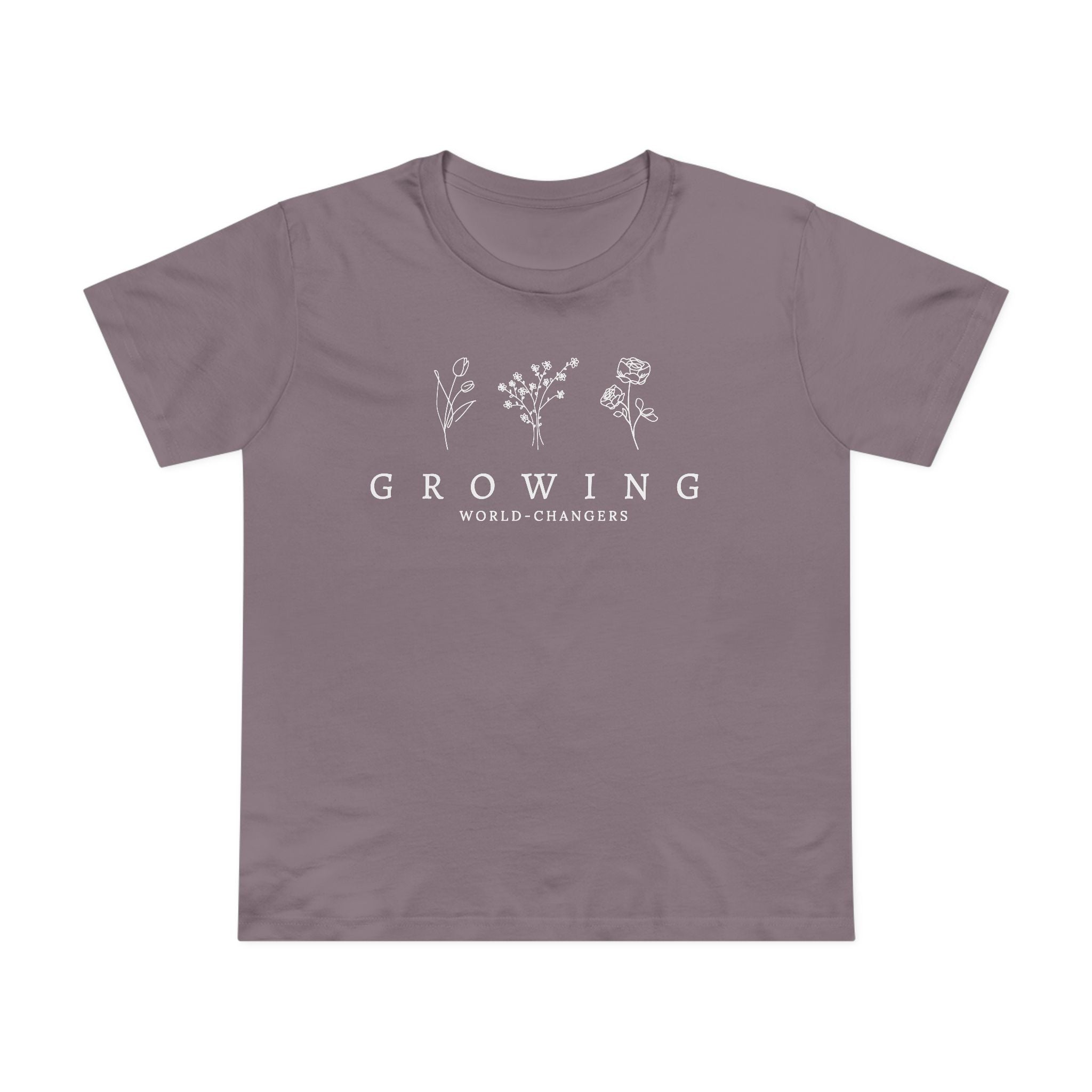 Floral Women’s Tee — 'Growing World Changers' Inspirational T-Shirt