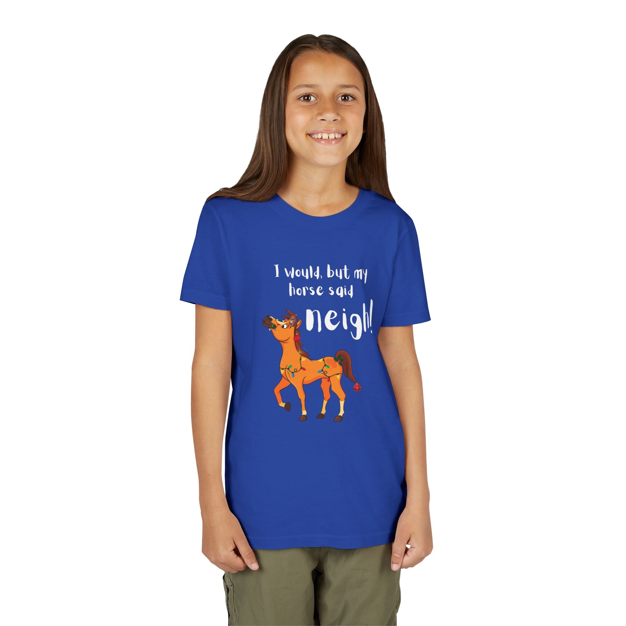 Youth Tee - 'I Would But My Horse Said Neigh' Cute Ornamental Horse