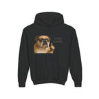 Youth Hoodie — Funny Bulldog “mmm, actually” Graphic Sweatshirt