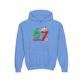 Youth Christmas Hoodie "67 Merry Christmas" Cute Santa Puppy Design