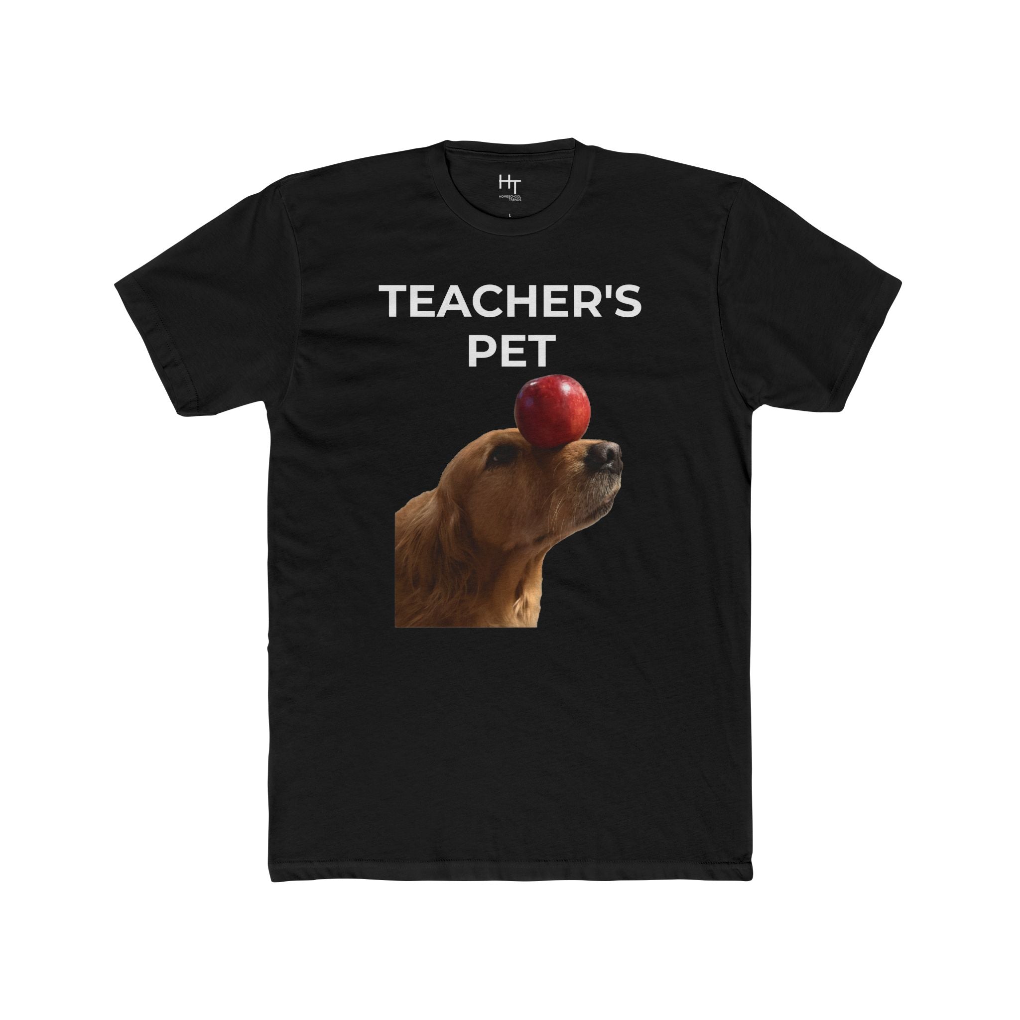 Teacher's Pet T-Shirt — Cute Dog Balancing Apple Tee for Teachers & Students