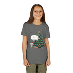 Youth Tee — "Have a Meowy Christmas" Cat & Christmas Tree Holiday Shirt