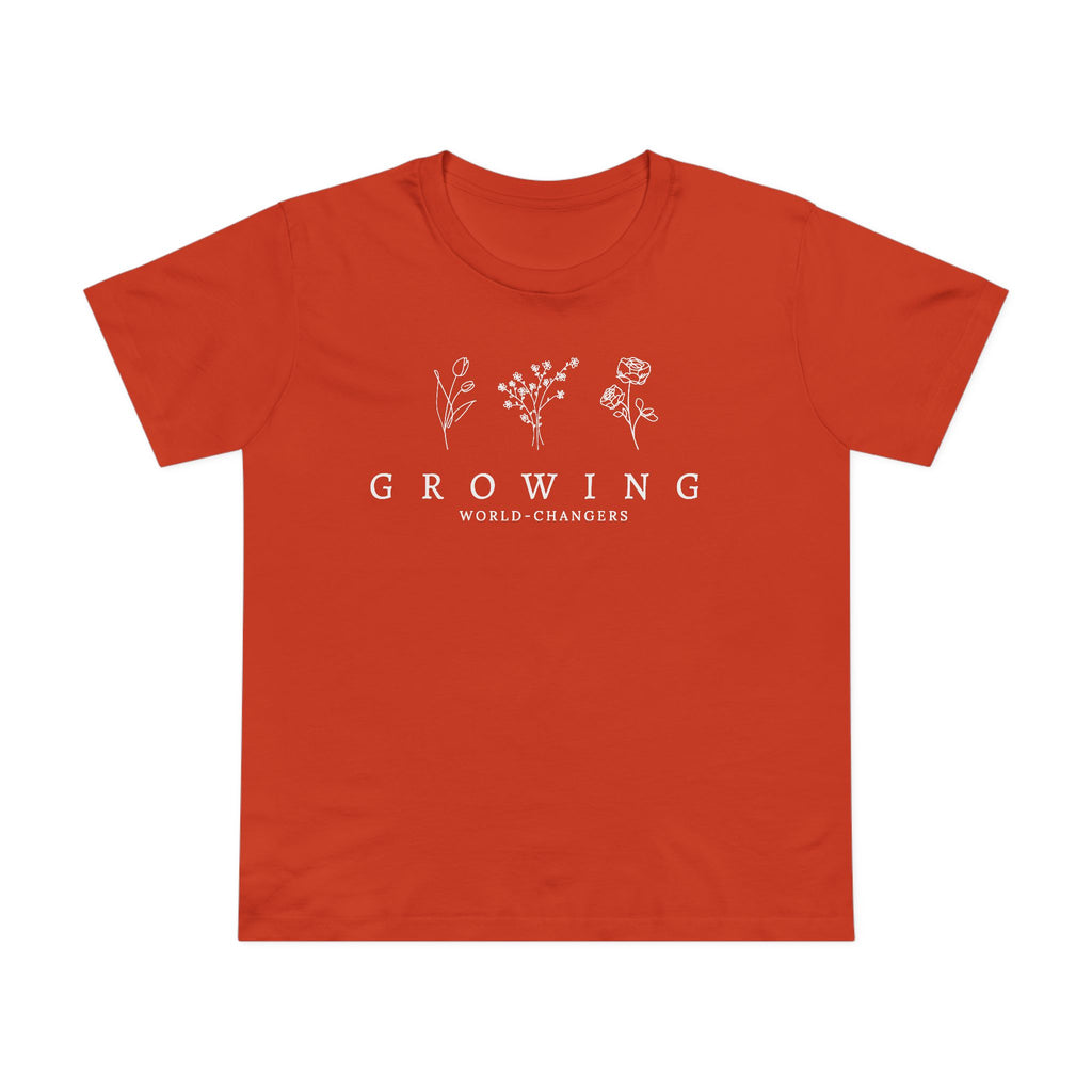 Floral Women’s Tee — 'Growing World Changers' Inspirational T-Shirt