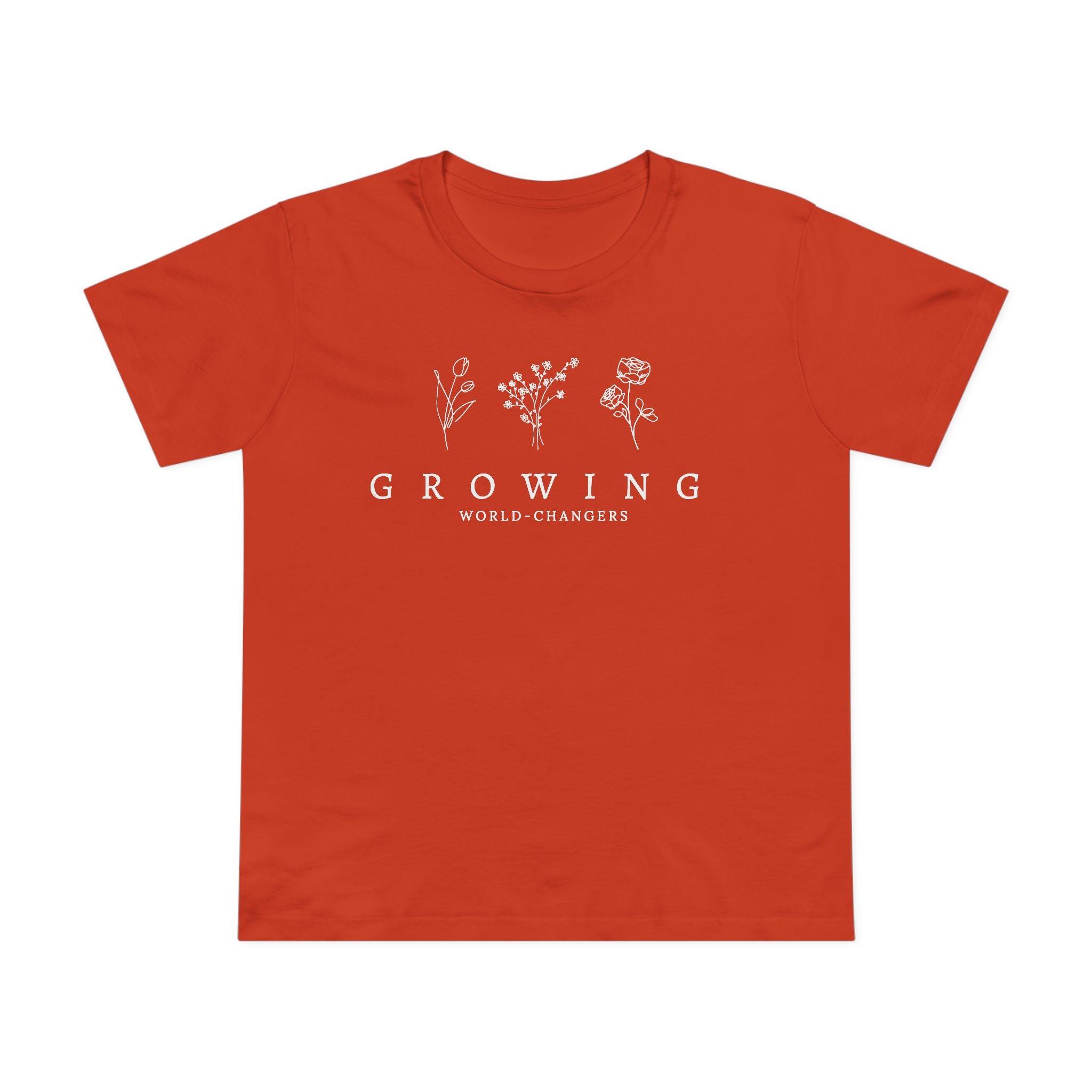 Floral Women’s Tee — 'Growing World Changers' Inspirational T-Shirt