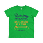 Raising Arrows T-Shirt — "Raising arrows, one lesson at a time. Psalm 127:4" Faith Mom Tee