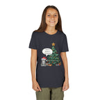 Youth Tee — "Have a Meowy Christmas" Cat & Christmas Tree Holiday Shirt
