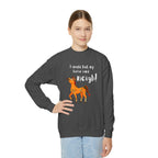 Youth Sweatshirt — 'I Would But My Horse Said Neigh' Cute Ornamental Horse