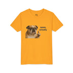 Youth Tee — Funny Bulldog Graphic “mmm, actually” Kids Shirt