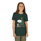 Youth Tee — "Have a Meowy Christmas" Cat & Christmas Tree Holiday Shirt