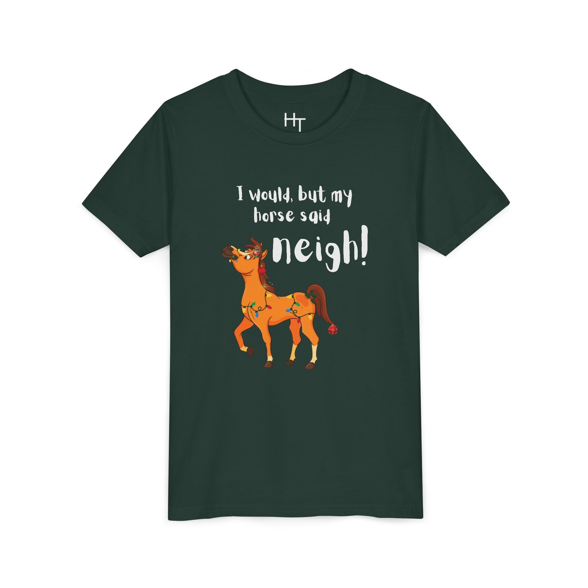 Youth Tee - 'I Would But My Horse Said Neigh' Cute Ornamental Horse