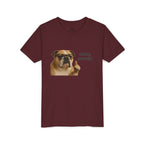 Youth Tee — Funny Bulldog Graphic “mmm, actually” Kids Shirt