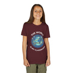 Youth T‑Shirt — "The World Is My Classroom" Globe Tee for Young Explorers