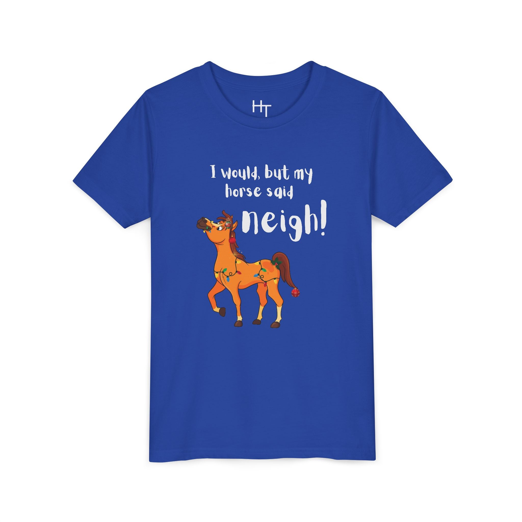 Youth Tee - 'I Would But My Horse Said Neigh' Cute Ornamental Horse
