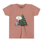 Youth Tee — "Have a Meowy Christmas" Cat & Christmas Tree Holiday Shirt