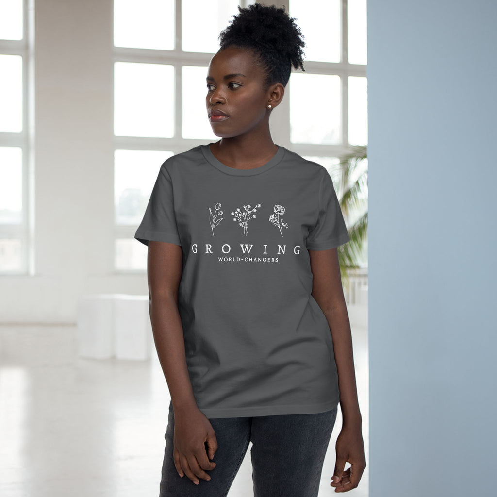 Floral Women’s Tee — 'Growing World Changers' Inspirational T-Shirt