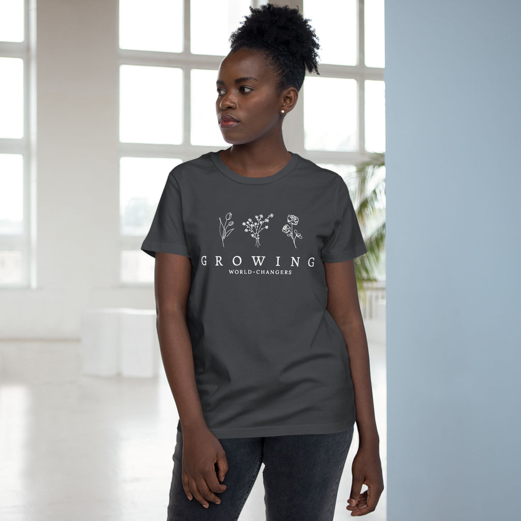 Floral Women’s Tee — 'Growing World Changers' Inspirational T-Shirt