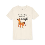 Youth Tee - 'I Would But My Horse Said Neigh' Cute Ornamental Horse