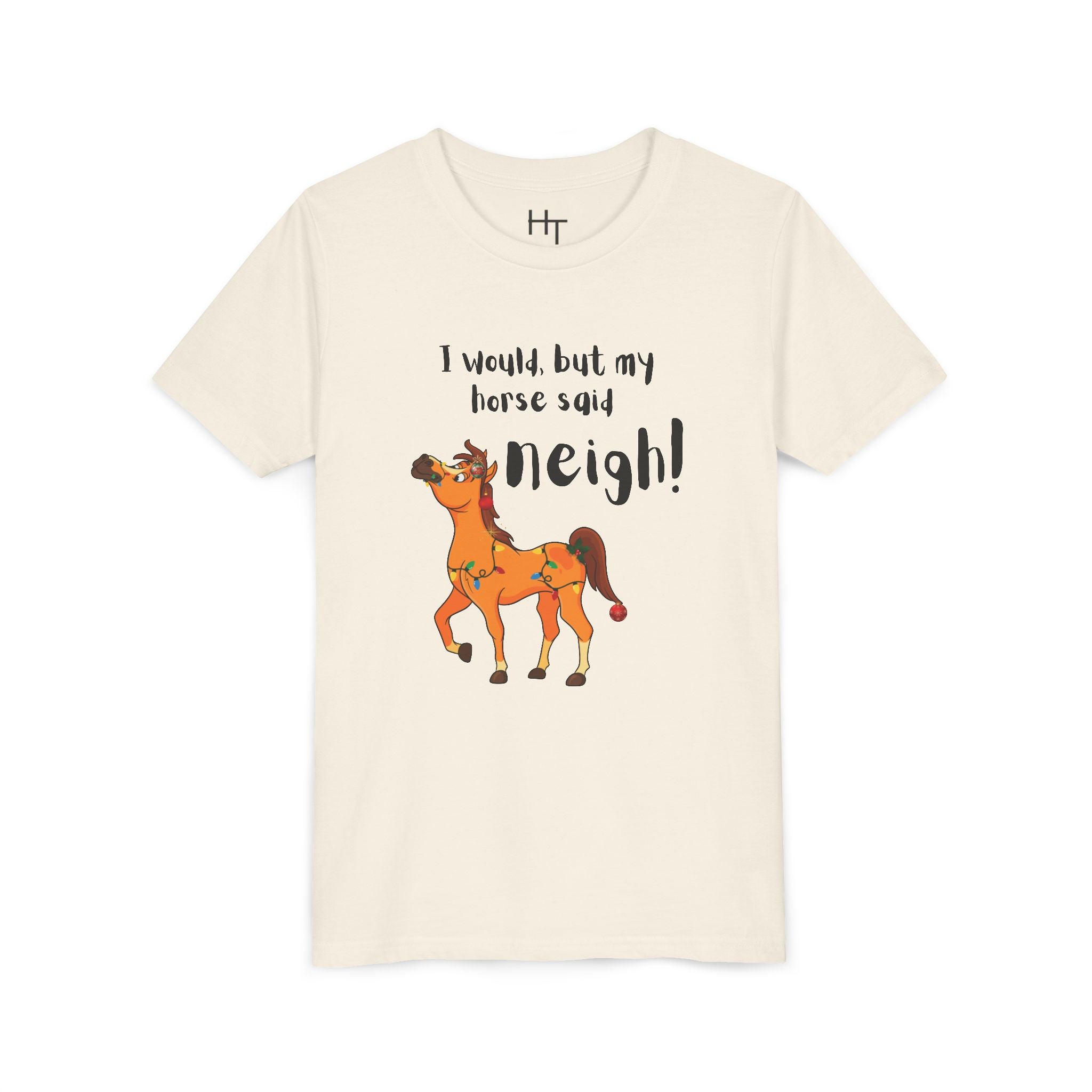 Youth Tee - 'I Would But My Horse Said Neigh' Cute Ornamental Horse