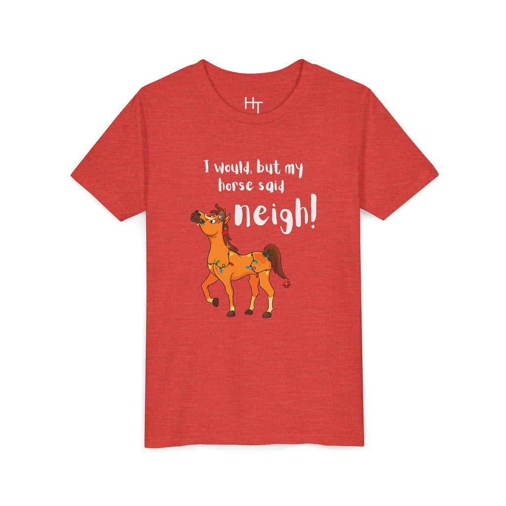 Youth Tee - 'I Would But My Horse Said Neigh' Cute Ornamental Horse