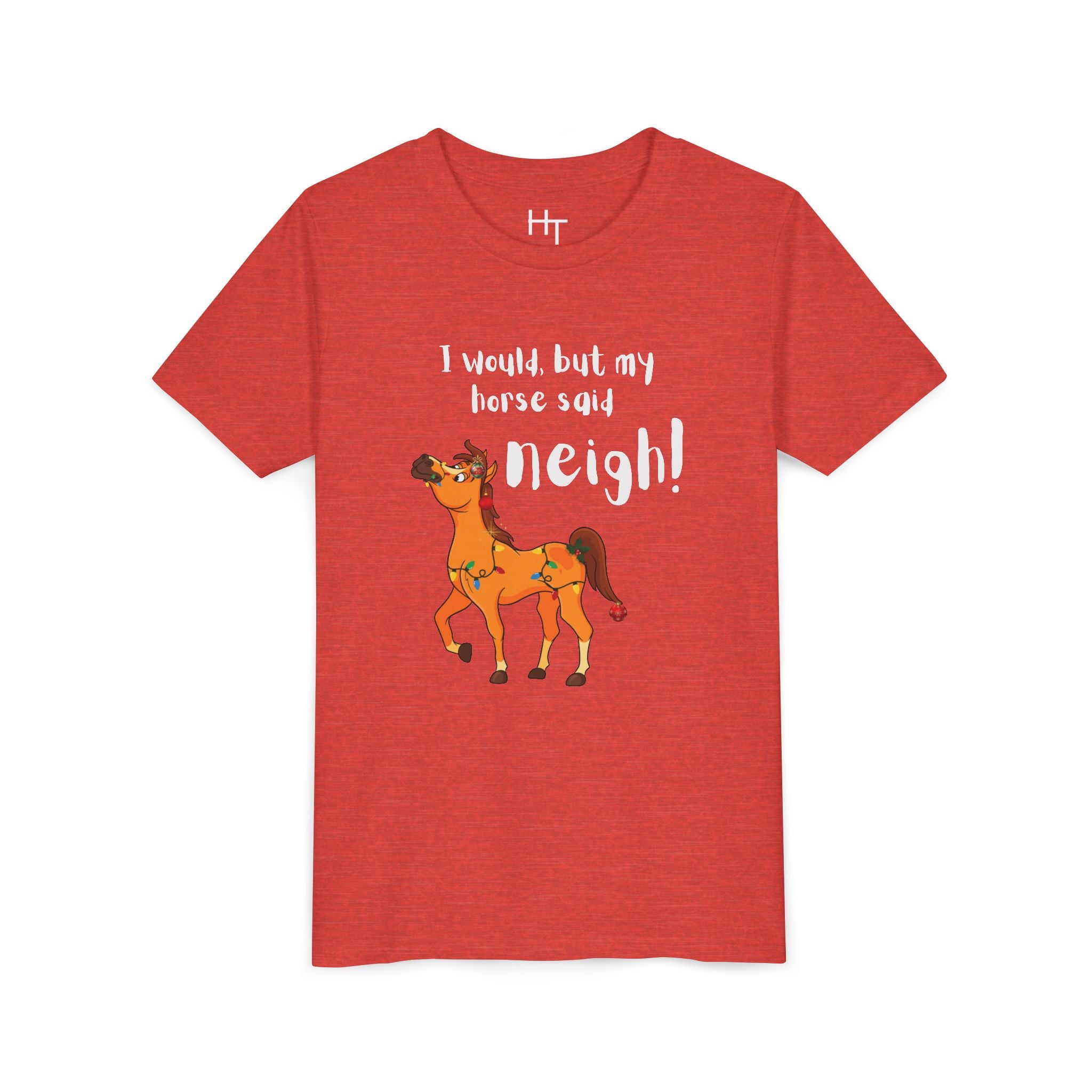 Youth Tee - 'I Would But My Horse Said Neigh' Cute Ornamental Horse