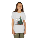 Youth Tee — "Have a Meowy Christmas" Cat & Christmas Tree Holiday Shirt