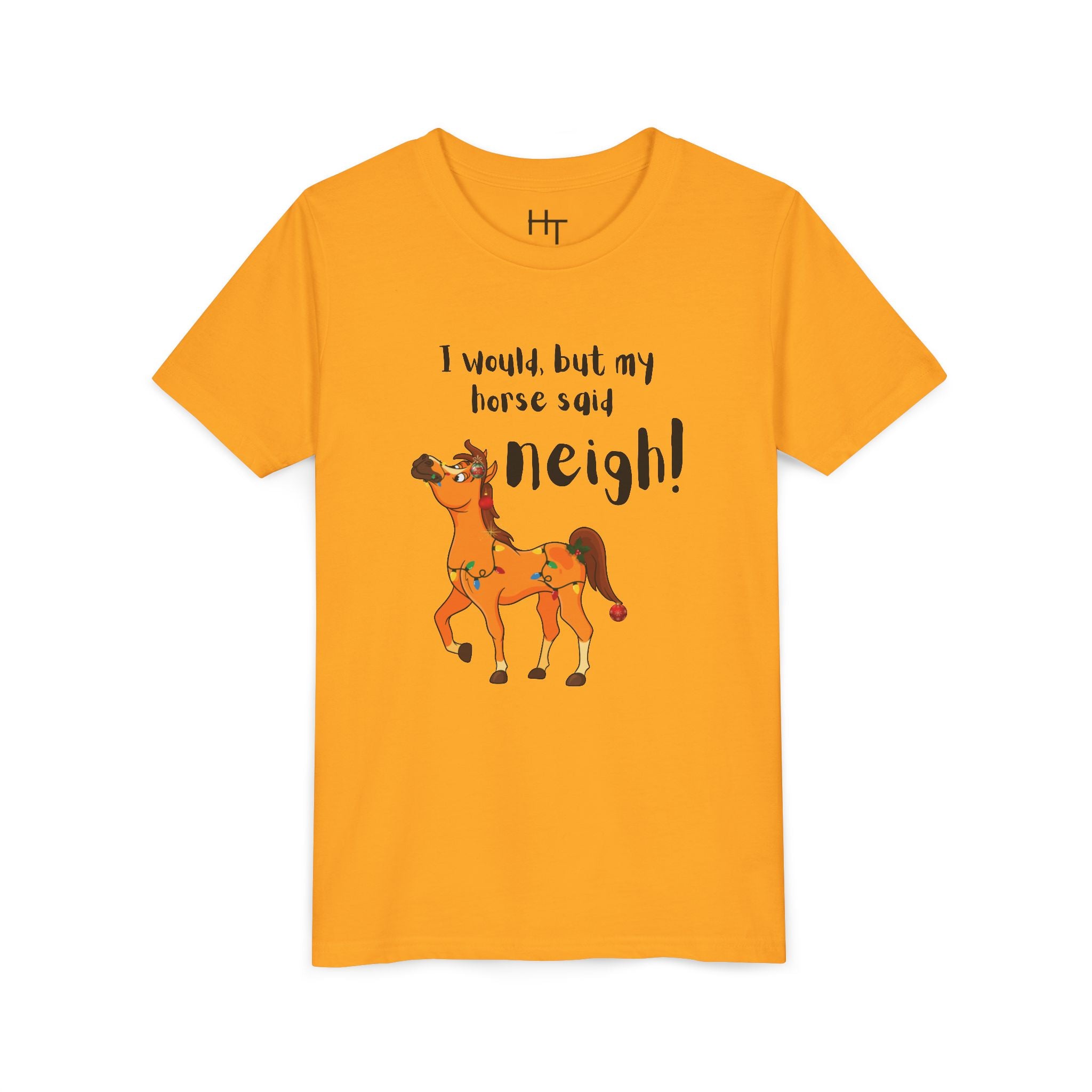 Youth Tee - 'I Would But My Horse Said Neigh' Cute Ornamental Horse