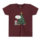Youth Tee — "Have a Meowy Christmas" Cat & Christmas Tree Holiday Shirt