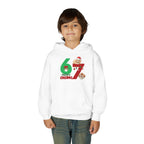 Youth Christmas Hoodie "67 Merry Christmas" Cute Santa Puppy Design