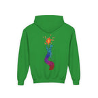 Youth Hoodie — Colorful Fire-Breathing Dragon Graphic
