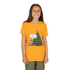 Youth Tee — "Have a Meowy Christmas" Cat & Christmas Tree Holiday Shirt