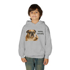 Youth Hoodie — Funny Bulldog “mmm, actually” Graphic Sweatshirt