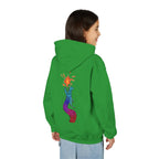 Youth Hoodie — Colorful Fire-Breathing Dragon Graphic
