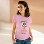 Rooted in Faith Women's Tee — "Growing in Knowledge" Colossians 2:7 Christian T-Shirt