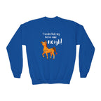 Youth Sweatshirt — 'I Would But My Horse Said Neigh' Cute Ornamental Horse
